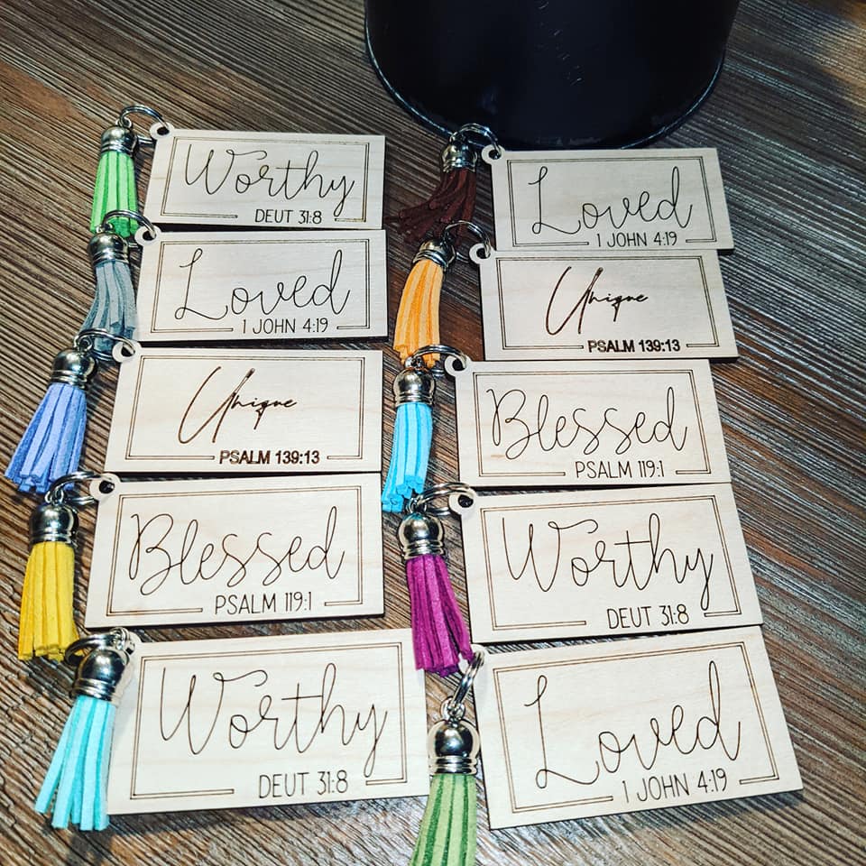 Bible Verse Keychains