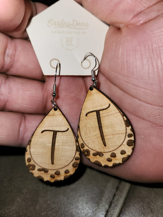 Teardrop Monogram Earring