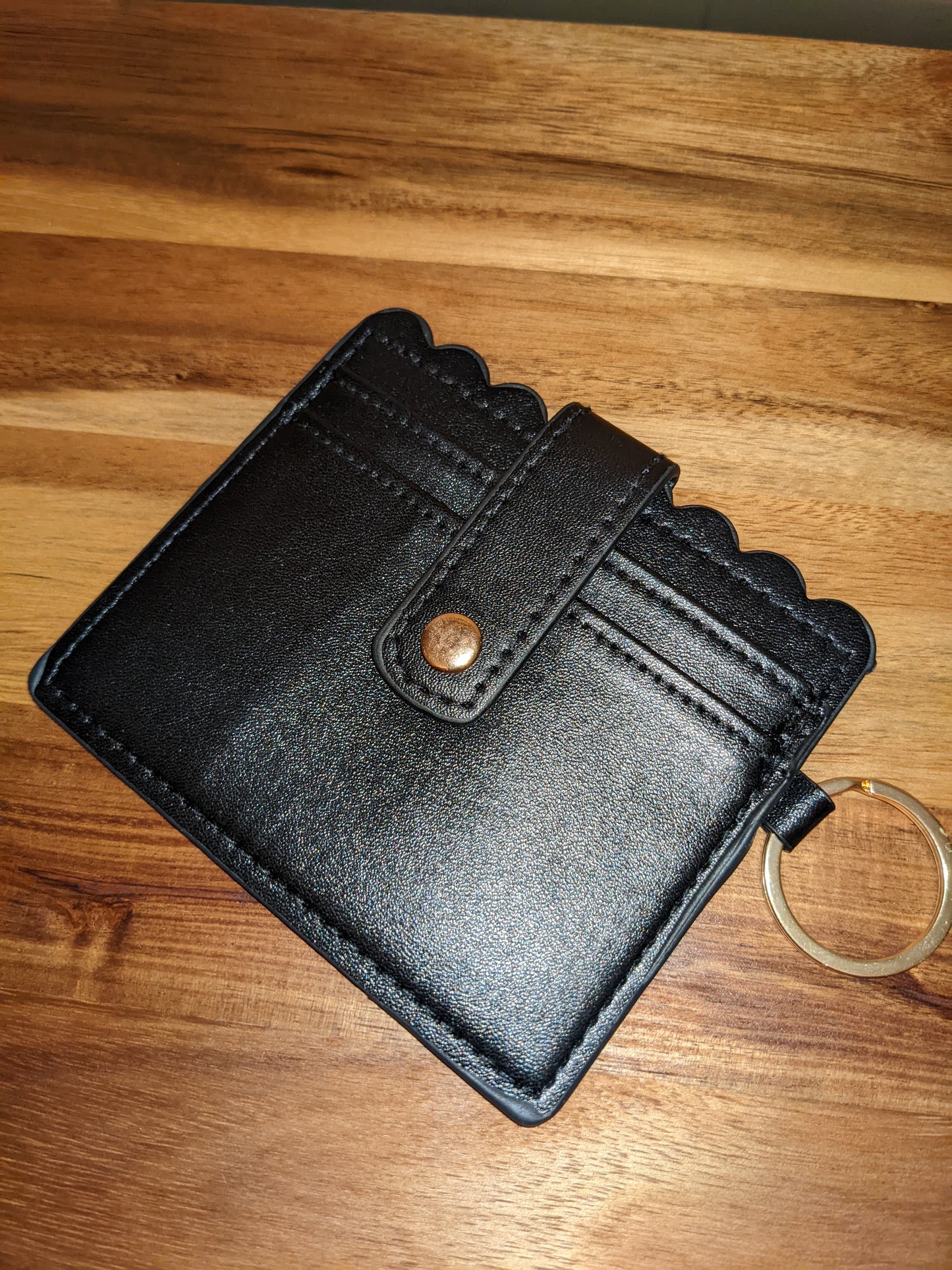 Faux Leather Wristlet Wallet